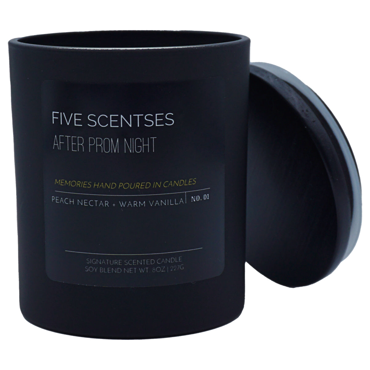 After Prom Night Peach Vanilla Soy Blend Wooden Wick Candle