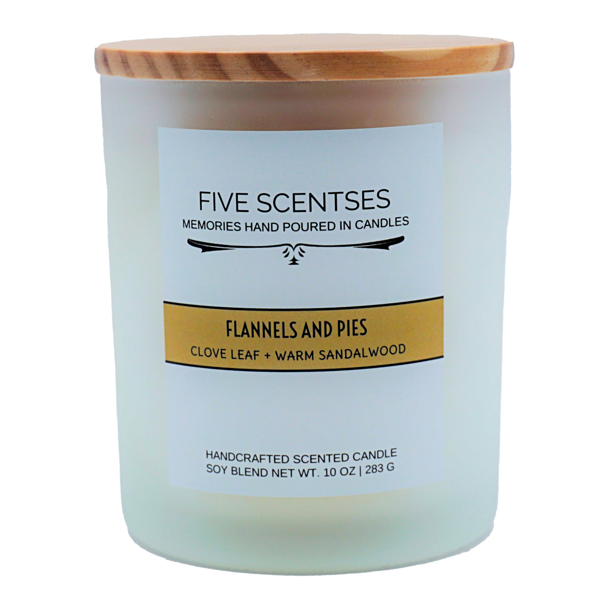 Flannels And Pies Clove Leaf Sandalwood Double Wick Soy Blend Candle