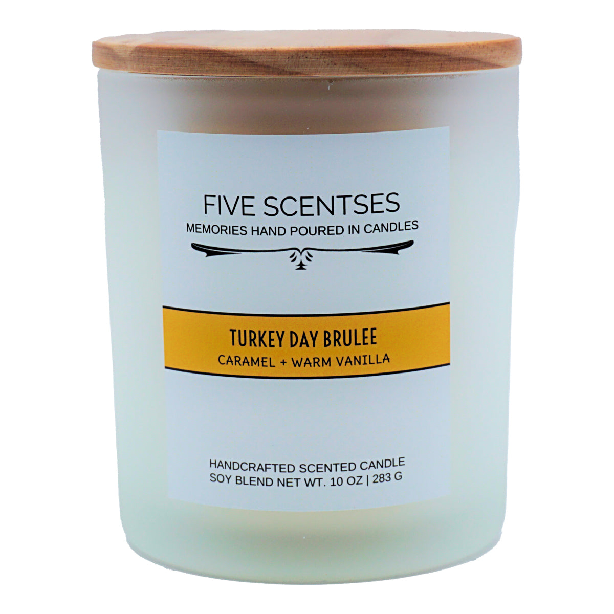 Turkey Day Brulee Caramel Vanilla Double Wick Soy Blend Candle