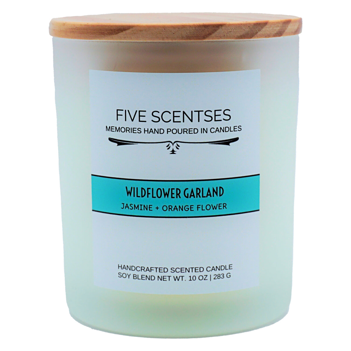 Wildflower Garland Jasmine Orange Flower Double Wick Soy Blend Candle
