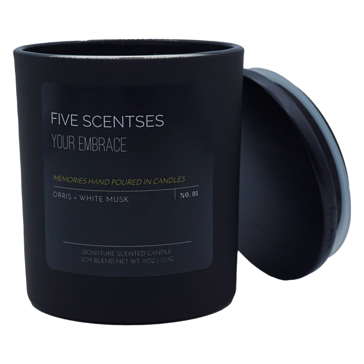 Your Embrace Orris Musk Soy Blend Wooden Wick Candle