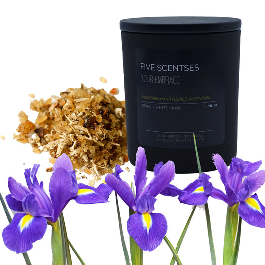 Your Embrace Orris Musk Soy Blend Wooden Wick Candle